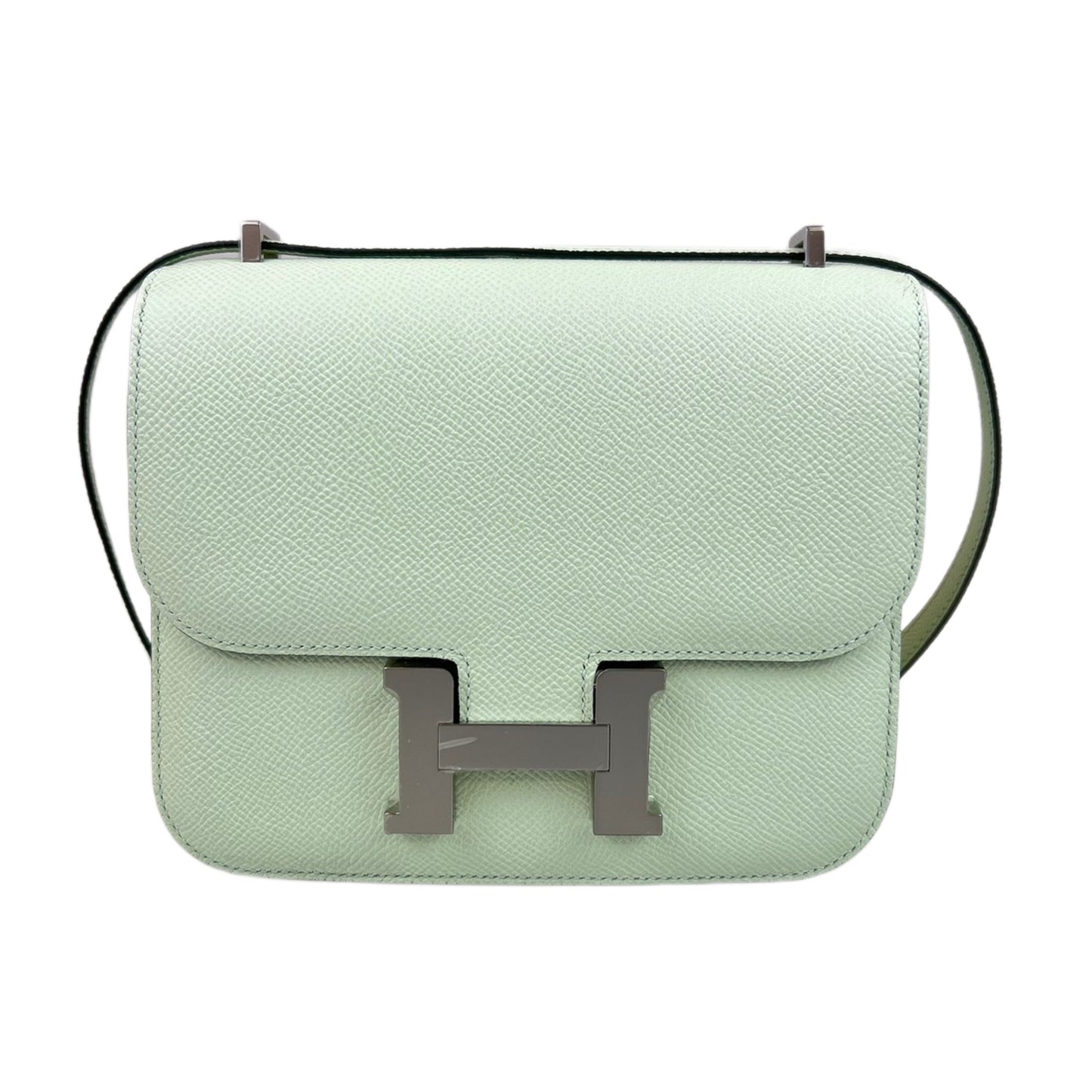 コンスタンスミニ ミロワール ミラー付き U刻 Vert fizz ヴェールフィズ シルバー金具 Epsom エプソン ショルダーバック