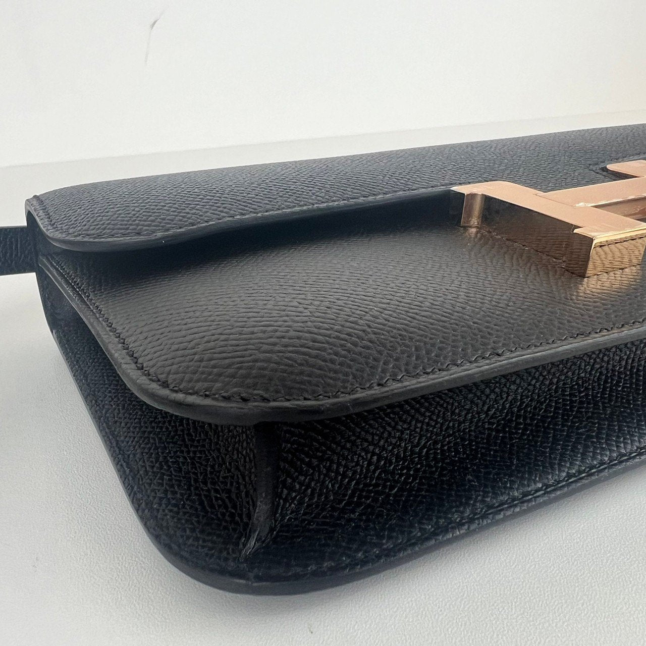 Constance elan コンスタンス エラン Black ブラック RGHW ローズゴールド金具 Epsom エプソン Stamp-W W刻印