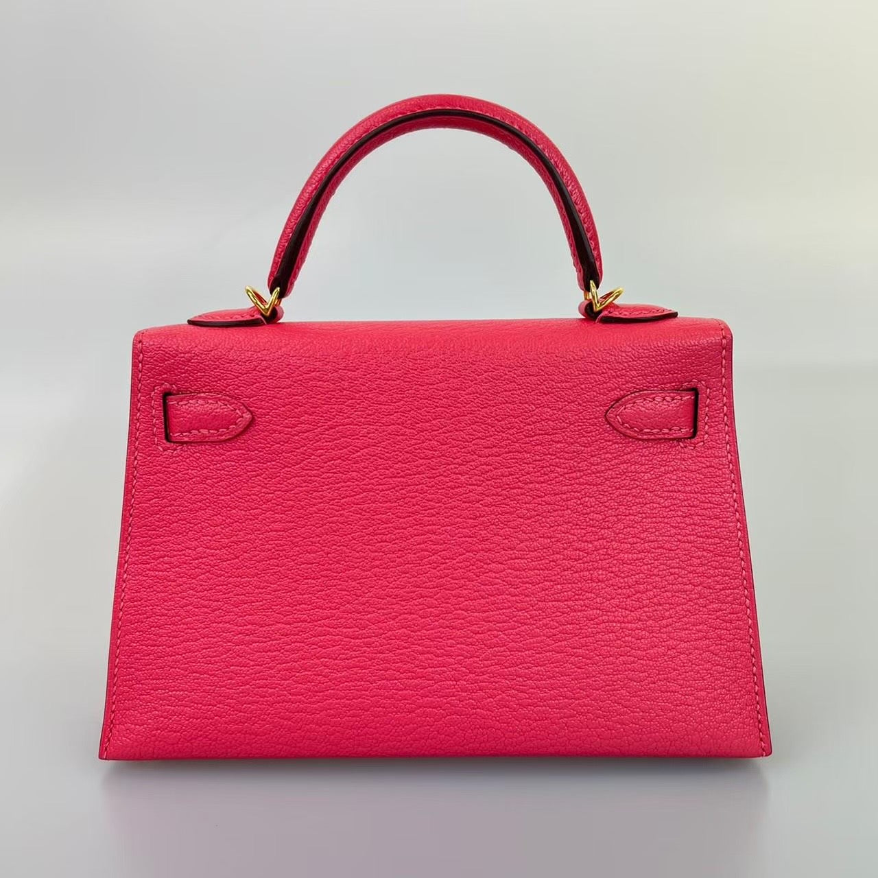 Mini Kerry 2 ミニケリー2 Rose lipstick ローズリップスティック Chevre シェーブル ゴールド金具 D刻印 2way ハンドバッグ ショルダーバッグ
