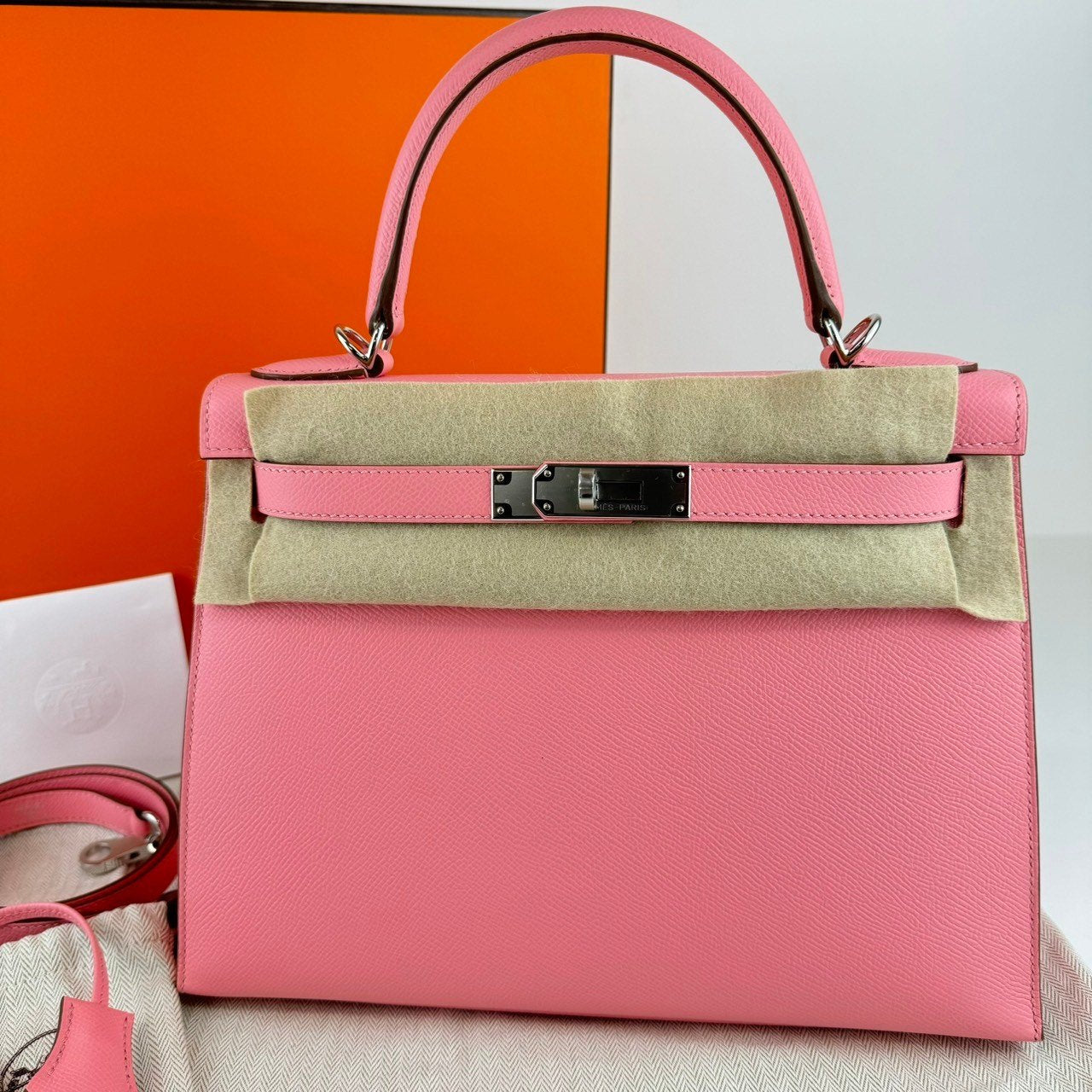 Kelly28 ケリー28 Rose confetti ローズコンフェッティ PHW シルバー金具 Y刻 Epsom エプソン
