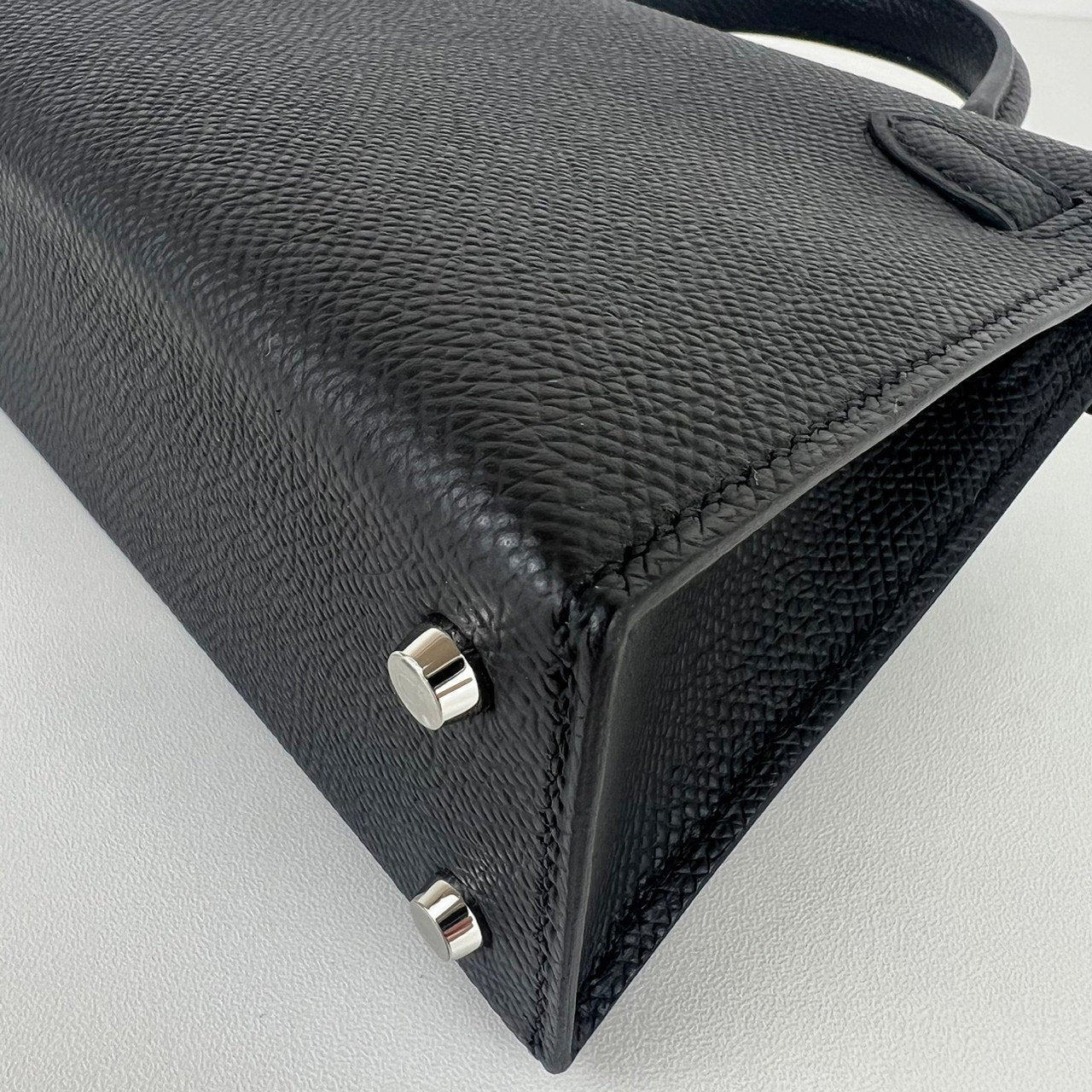 Mini kelly ミニケリー Stamp-B B刻印 Epaom エプソン Black ブラック PHW シルバー金具 2WAYバッグ ショルダーバッグ ハンドバッグ