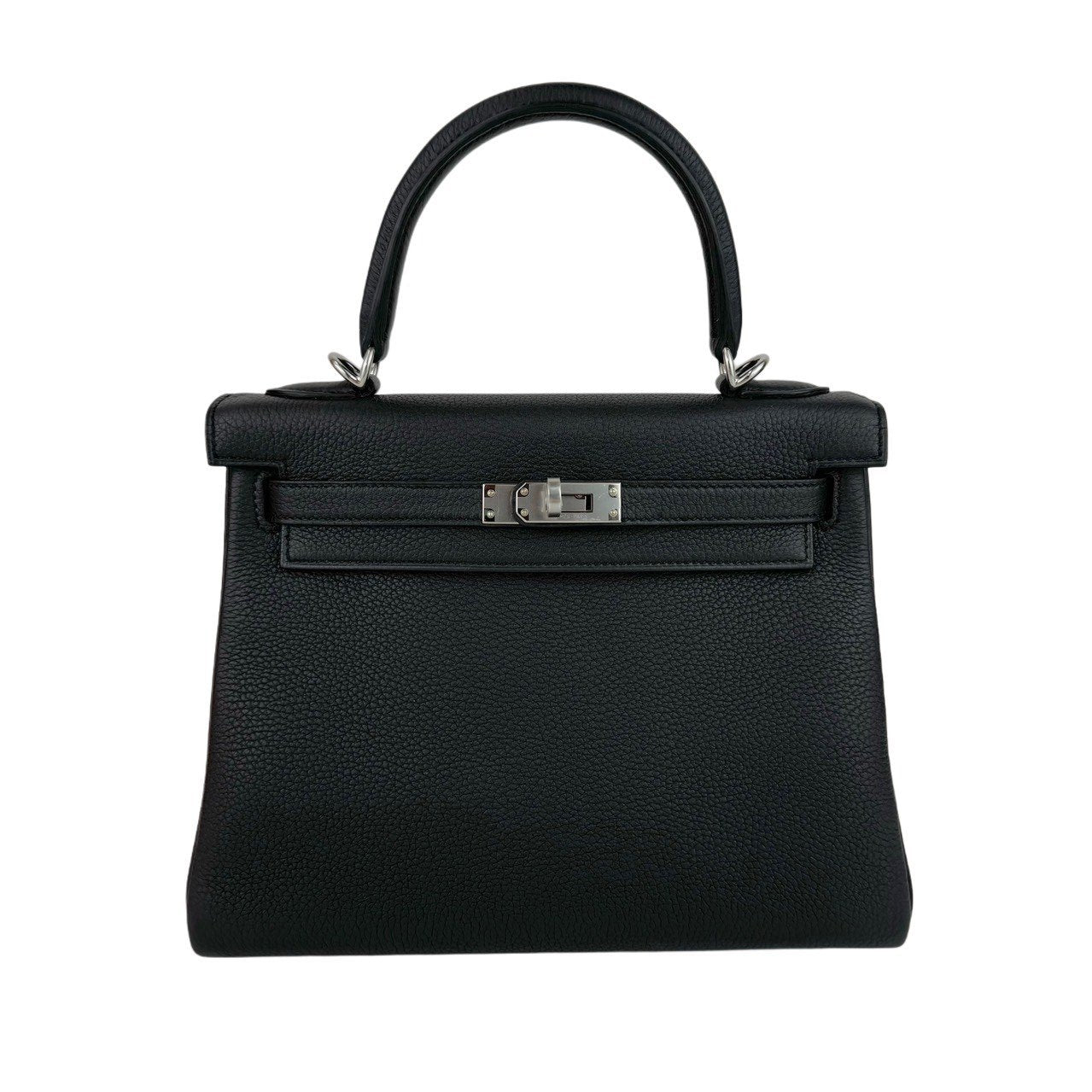 Kelly25 ケリー25 Black ブラック PHW シルバー金具 W刻印 Togo トゴ Stamp-W W刻印 ショルダーバッグ レディースバッグ