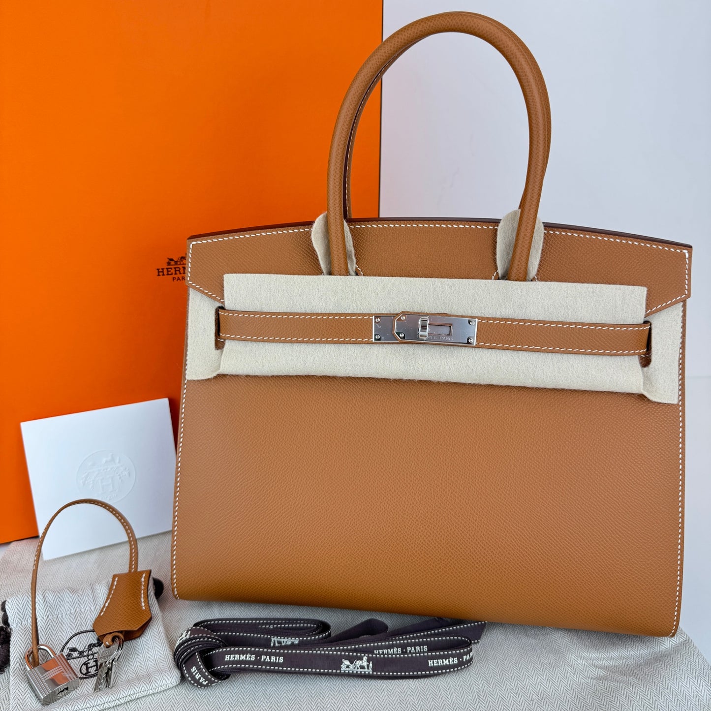 Birkin30 バーキン30 Gold ゴールド Epsom エプソン PHW シルバー金具 Stamp-W W刻印 ハンドバッグ