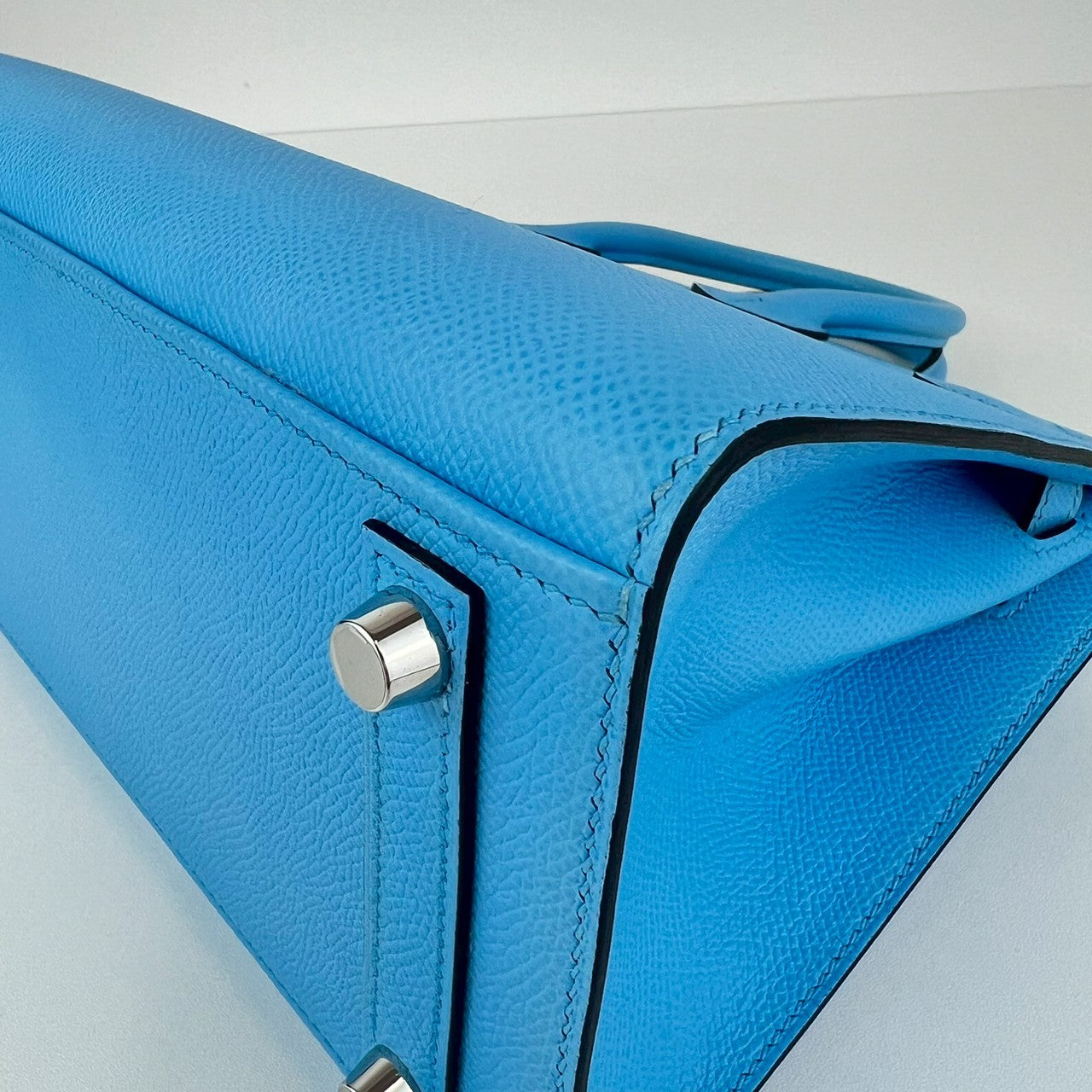 Birkin25 sellier バーキン25 セリエ Celeste セレステ PHW シルバー金具 U刻 Epsom エプソン