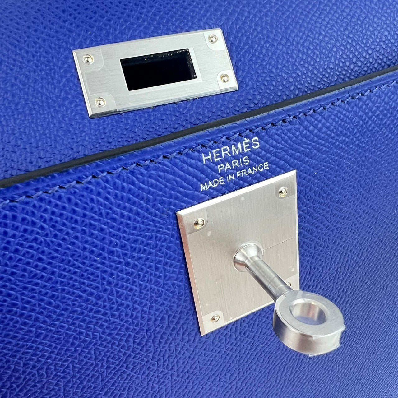 Kelly28 ケリー28 Blue royal ブルーロイヤル Epsom エプソン PHW シルバー金具 B刻