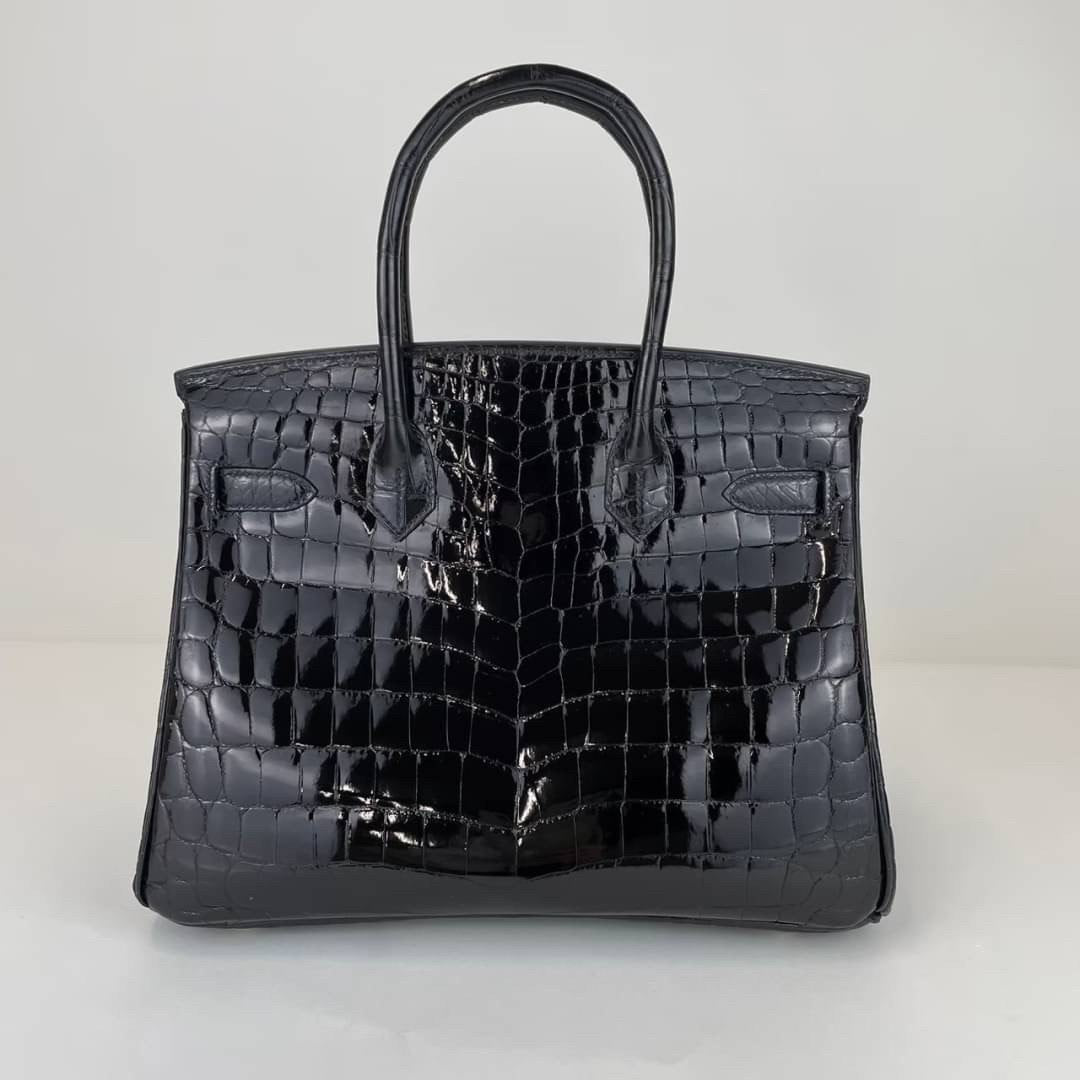 Birkin30 バーキン30 Black ブラック GHW ゴールド金具 Shiny crocodile シャイニークロコダイル Stamp-Y Y刻印