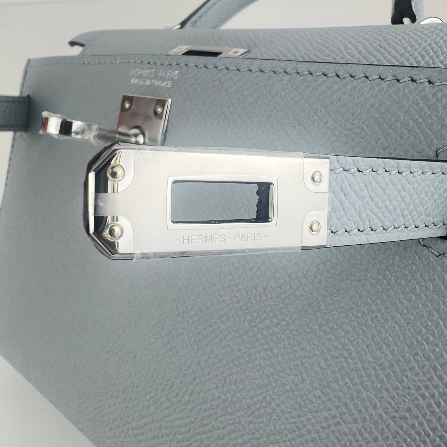 Mini kelly ミニケリー Stamp-K K刻印 Epaom エプソン Blue glacie ブルーグラシエ PHW シルバー金具 2WAYバッグ ショルダーバッグ ハンドバッグ