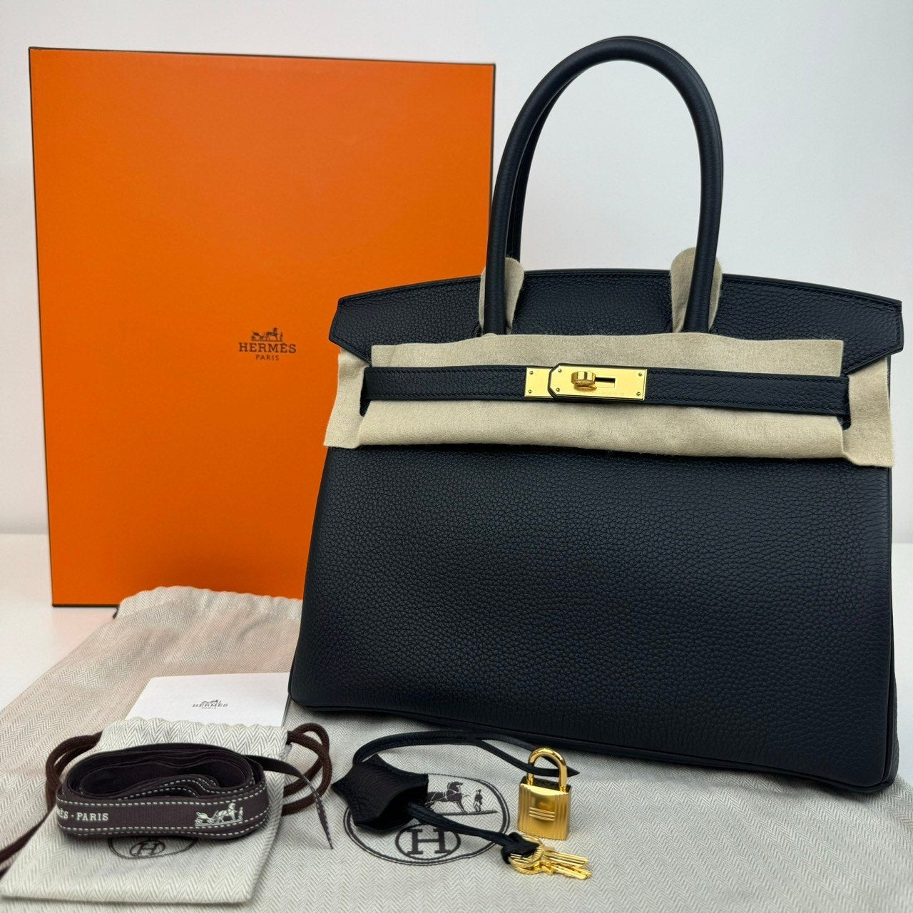 Birkin30 バーキン30 Black ブラック Togo トゴ GHW ゴールド金具 Stamp-B B刻 レディースバッグ ハンドバッグ