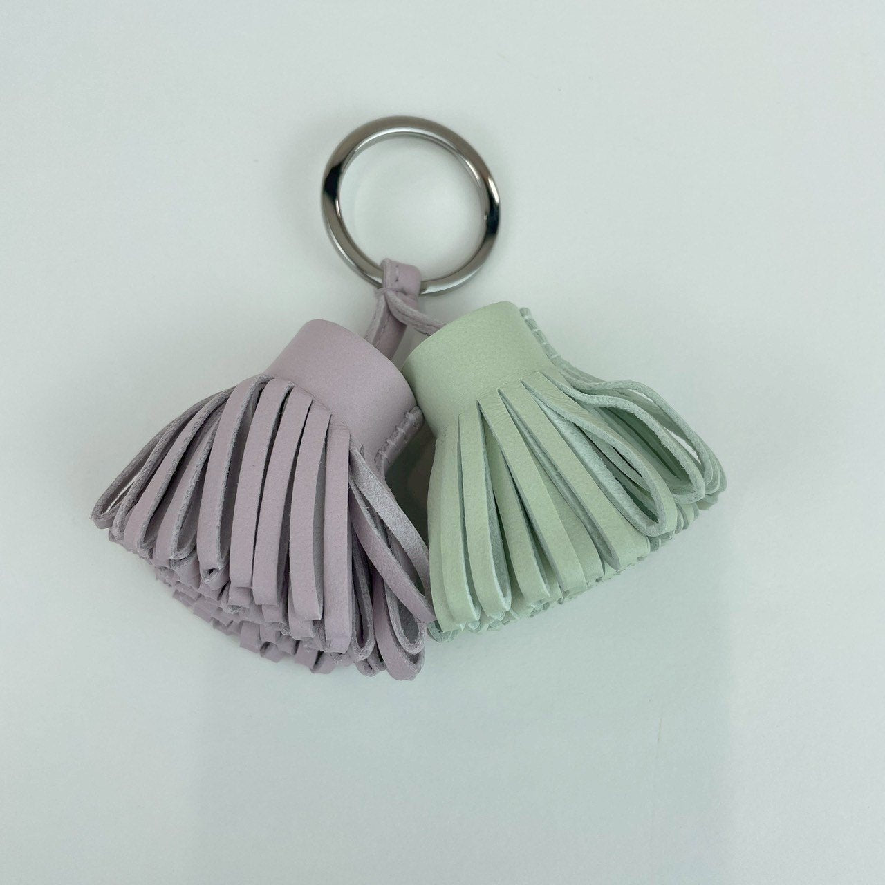 Hermès エルメス Carmen Unodos miro Keyring カルメン ウノドス キーリング Lambskin ラムスキン Mauve pale/Vert fizz モーヴペール/ヴェールフィズ PHW シルバー金具