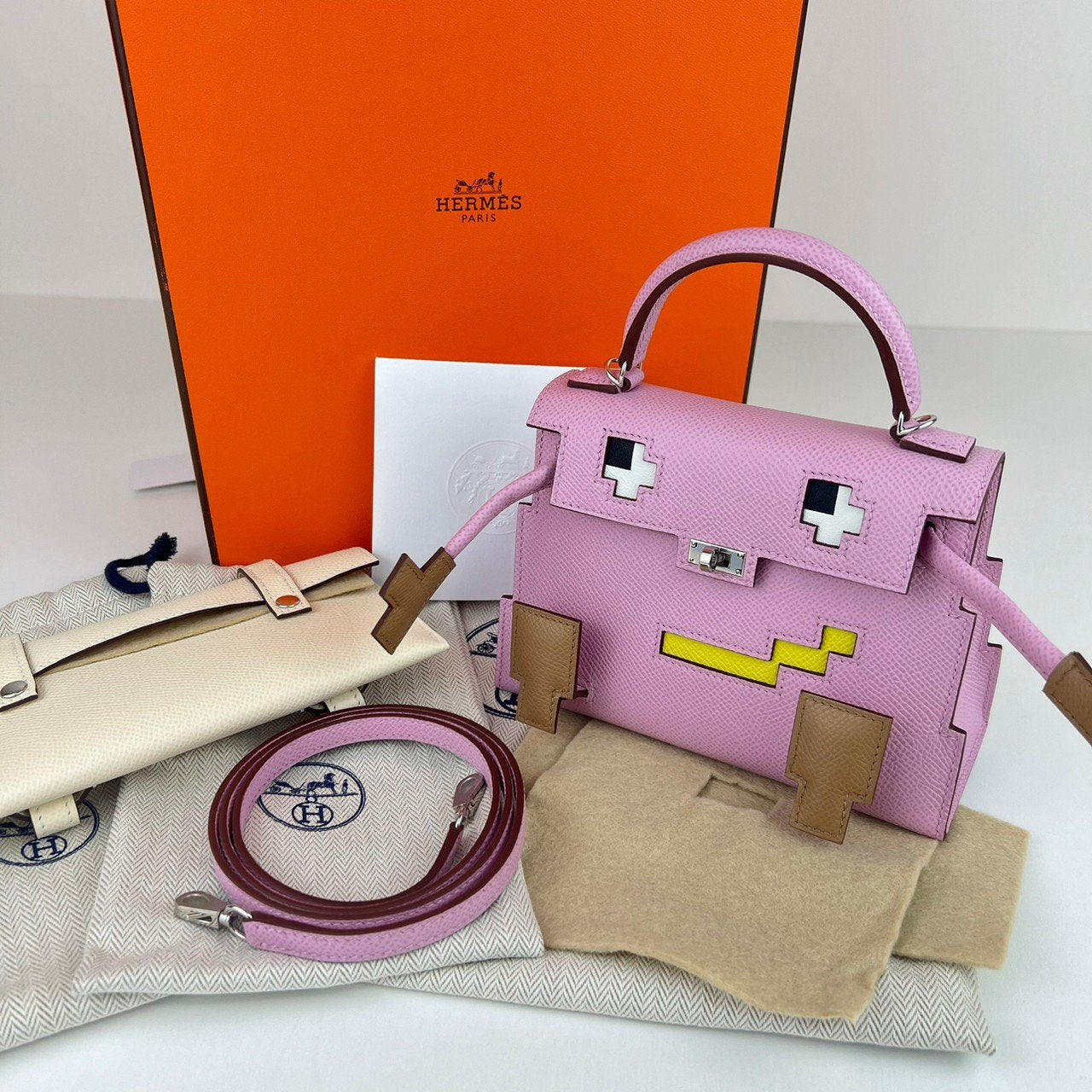 Kelly doll pict ケリードールピクト Mauve sylvester モーヴシルベストル PHW シルバー金具 Epsom エプソン Stamp-U U刻