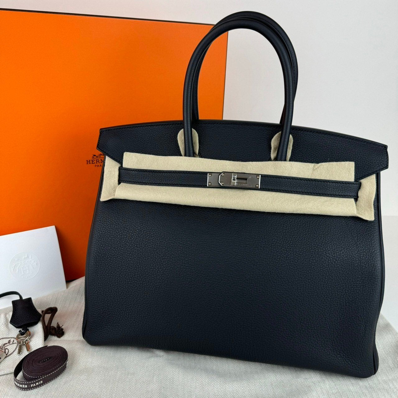 Birkin35 バーキン35 Black ブラック Togo トゴ PHW シルバー金具 Stamp-W W刻印