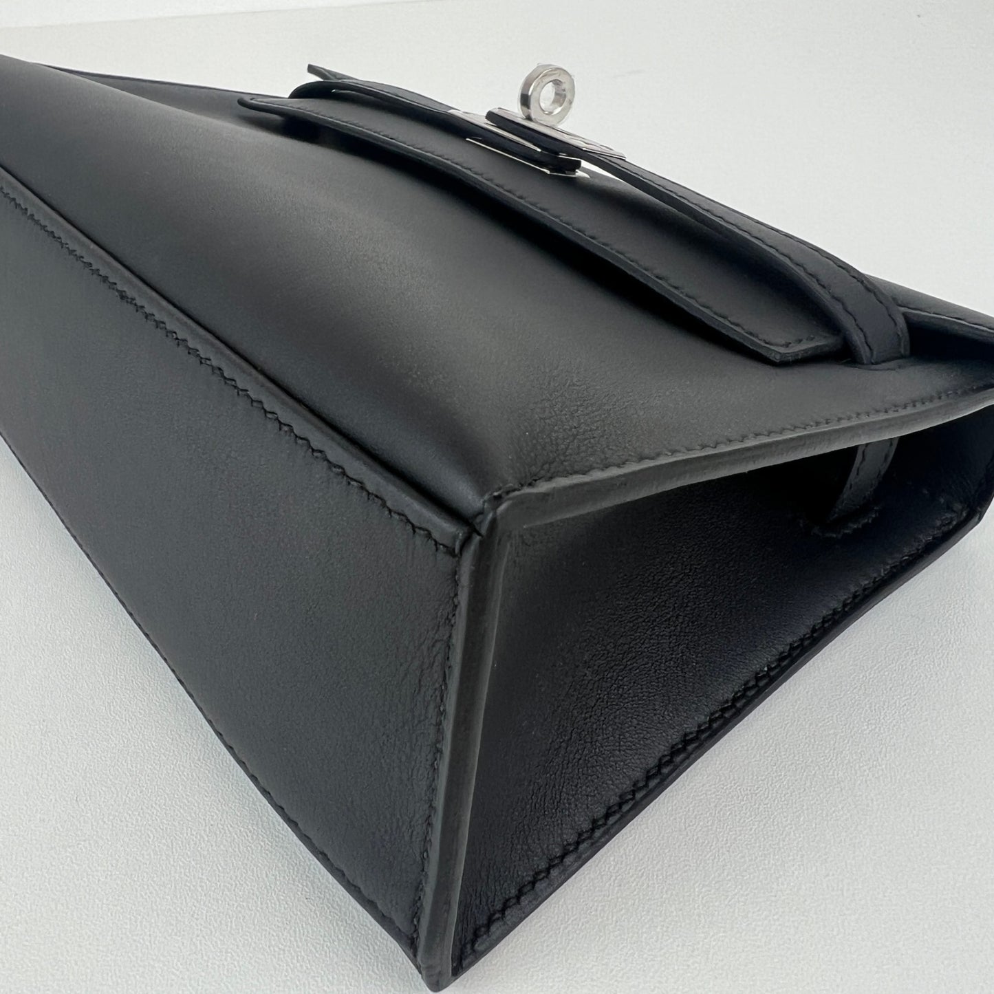 Pochette kelly ポシェットケリー Black ブラック Swift スイフト PHW シルバー金具 Stamp-K K刻印
