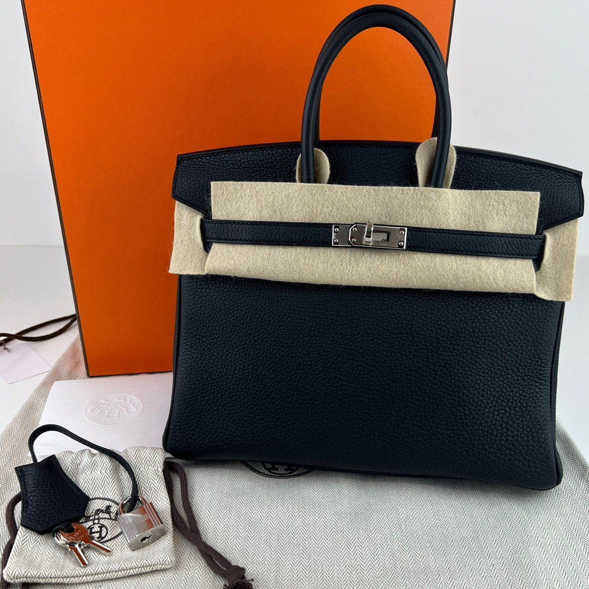 Birkin25 バーキン25 Black ブラック Togo トゴ PHW シルバー金具 Stamp-W W刻印
