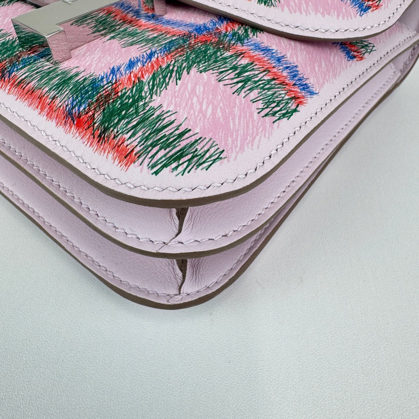 Constance mini tartan light コンスタンスミニ タータンライト Mauve pale モーヴペール Swift スイフト PHW シルバー金具 Stamp-K K刻印