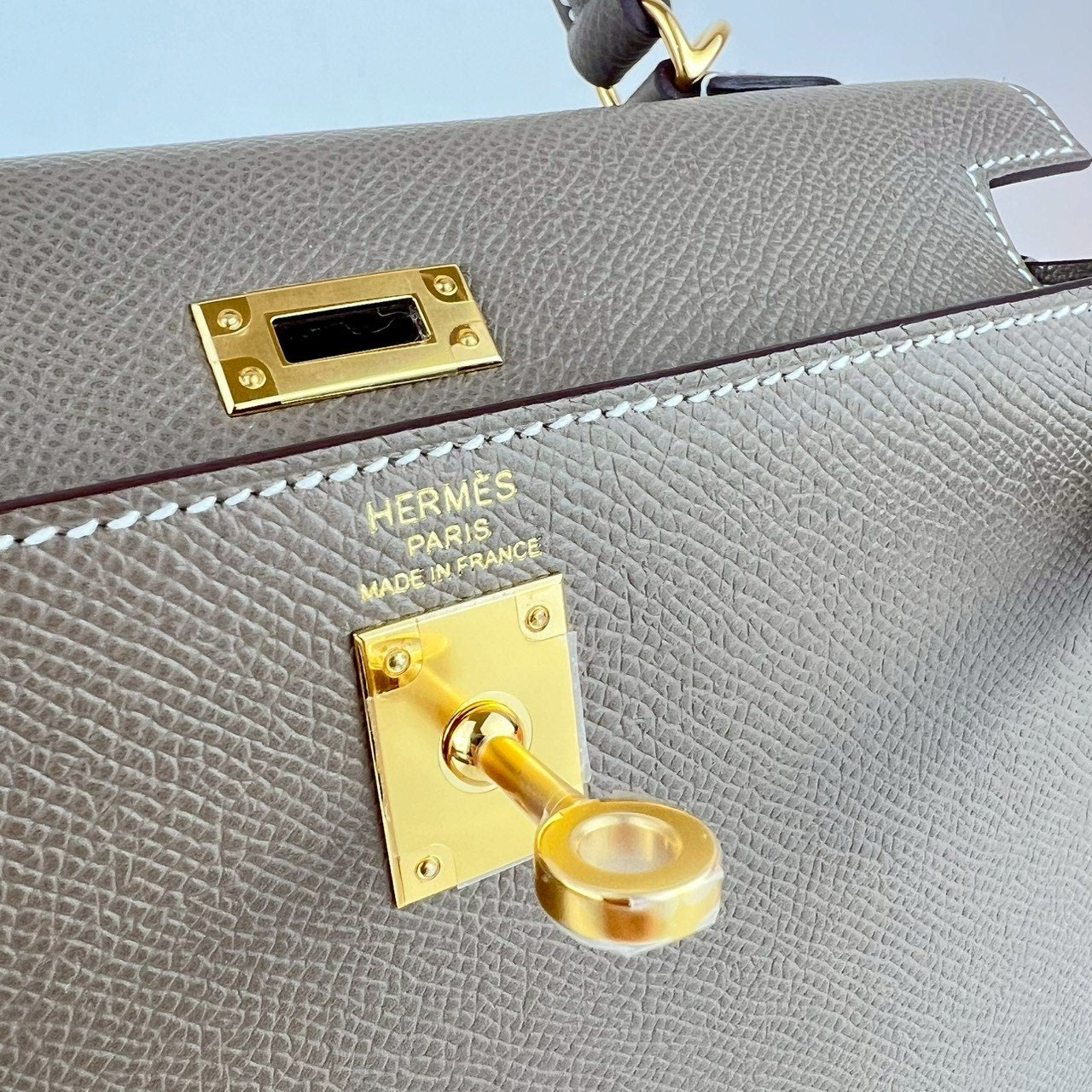 Kelly25 ケリー25 Etoupe エトープ Epsom エプソン GHW ゴールド金具 Stamp-W W刻印