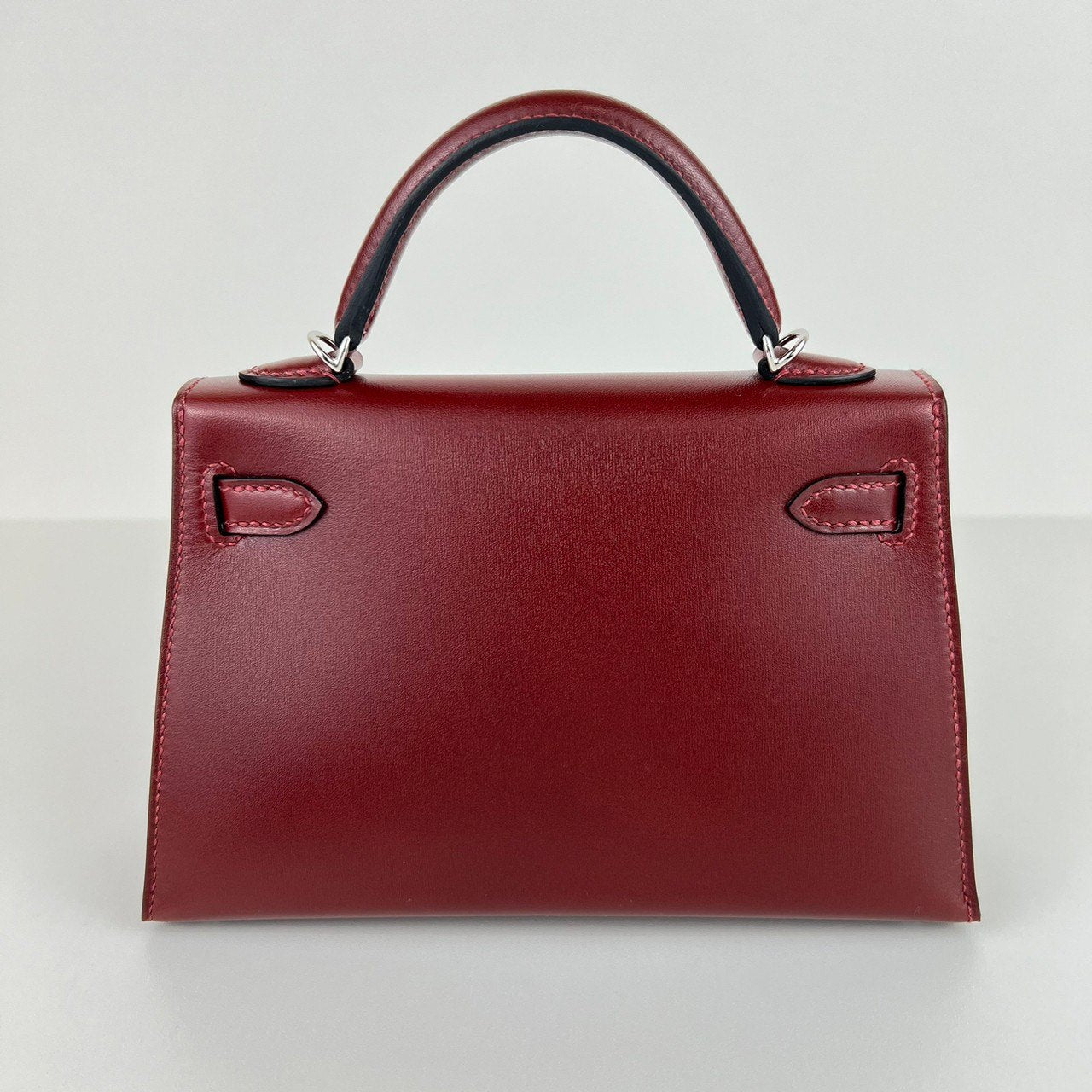 Mini kelly ミニケリー Rouge H ルージュアッシュ PHW シルバー金具 Box calf ボックスカーフ Stamp-W W刻印