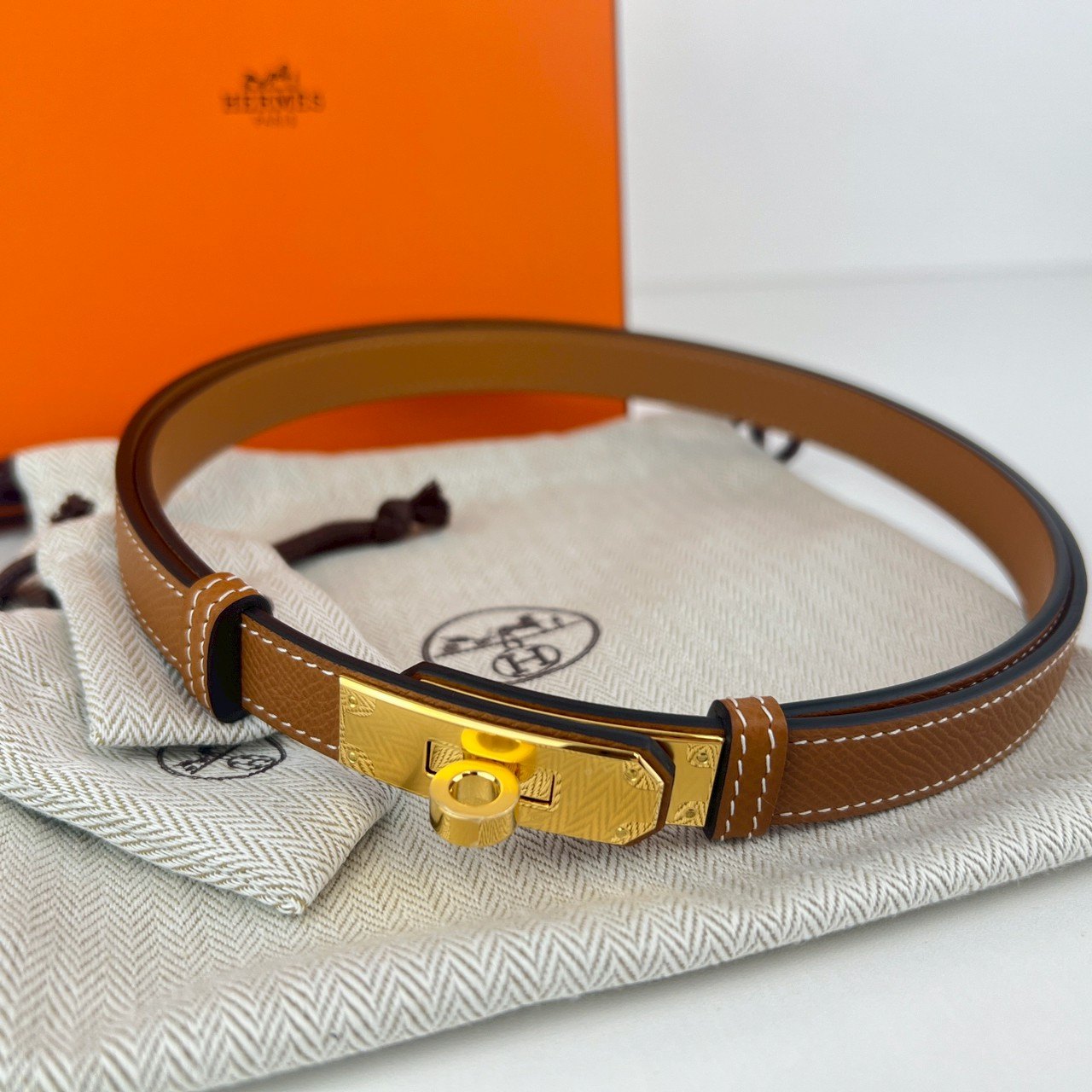 Belt kelly 18 ケリー ベルト18 Stamp-W W刻印 Gold ゴールド GHW ゴールド金具 Epsom エプソン
