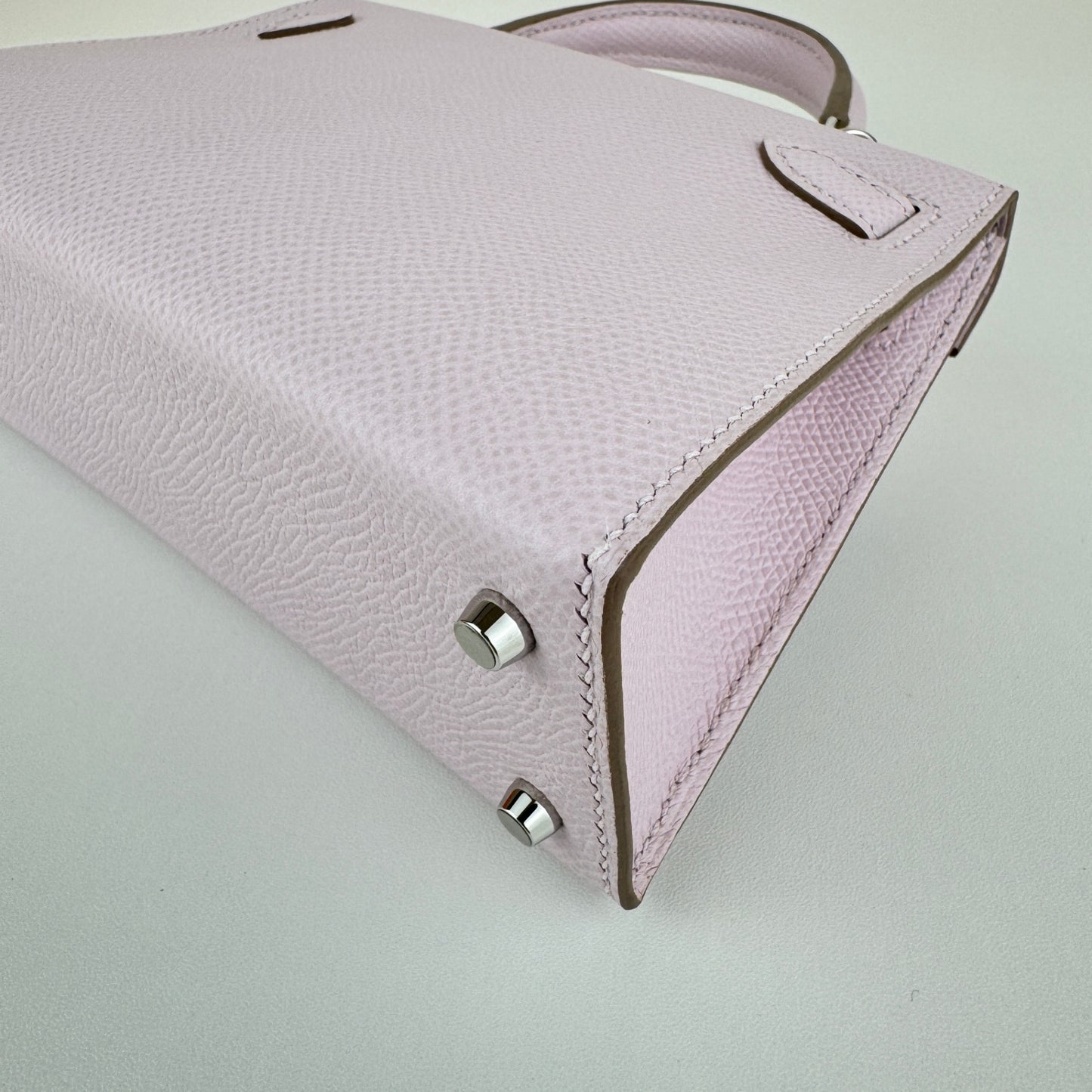 Mini kelly ミニケリー Mauve pale モーヴペール PHW シルバー金具 Stamp-W W刻 Epsom エプソン