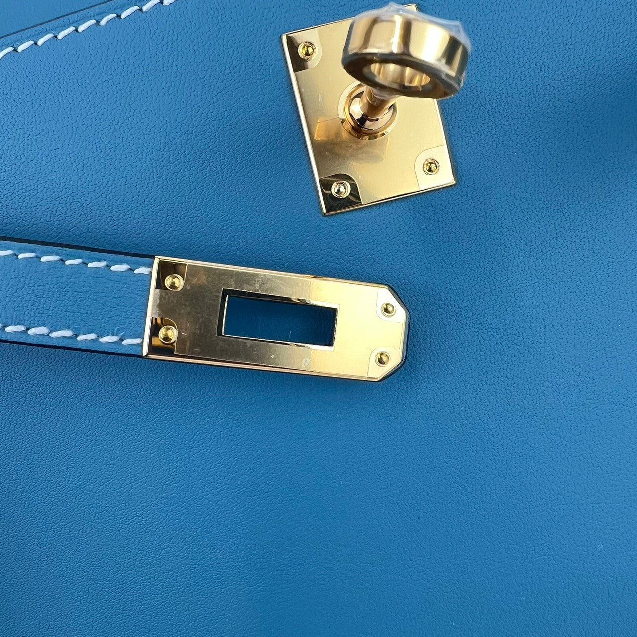 Pochette kelly ポシェットケリー Blue jean ブルージーン Swift スイフト GHW ゴールド金具 B刻印