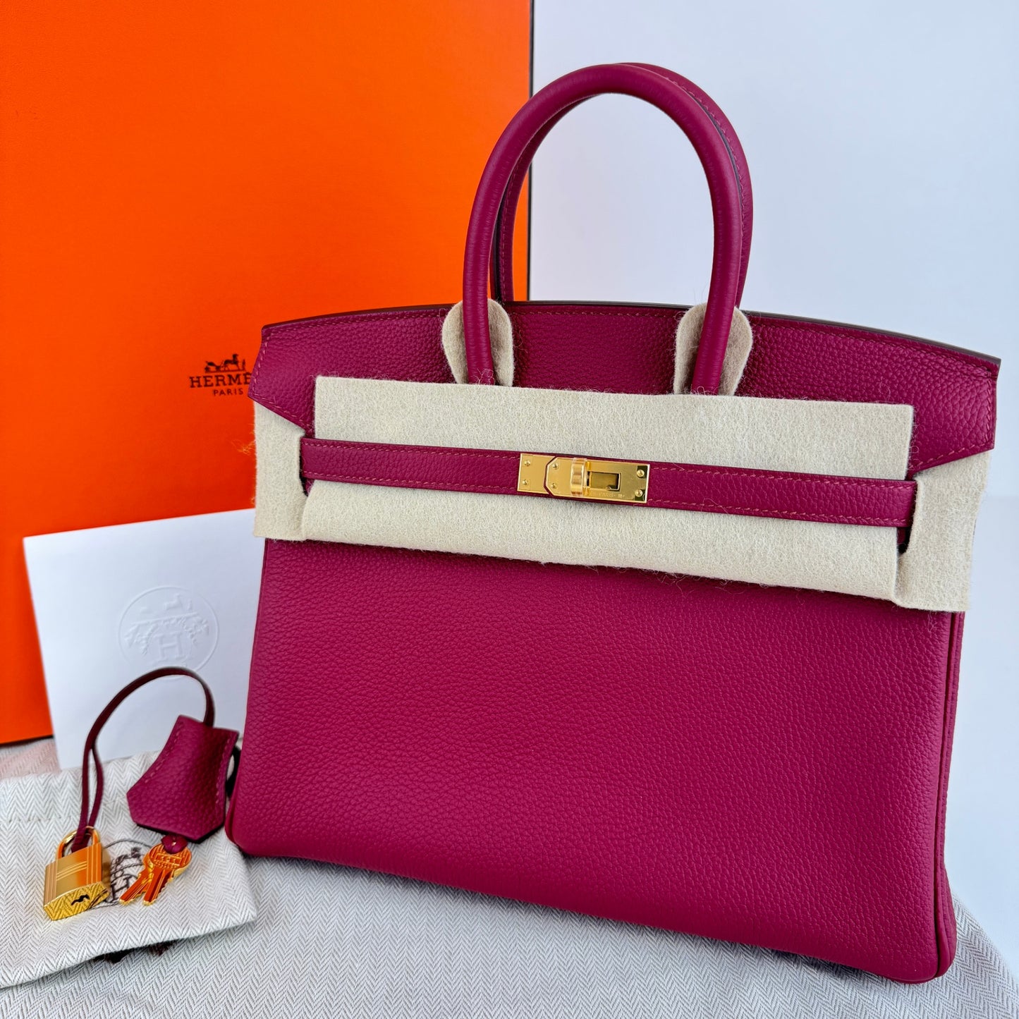 Birkin25 バーキン25 Ruby ルビー GHW ゴールド金具 Stamp-B B刻印 Togo トゴ