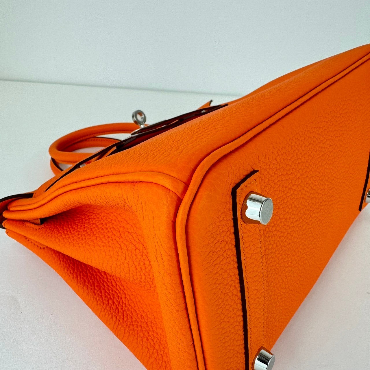 Birkin25 バーキン25 Orange minimum オレンジミニマム PHW シルバー金具 Togo トゴ Stamp-B B刻印