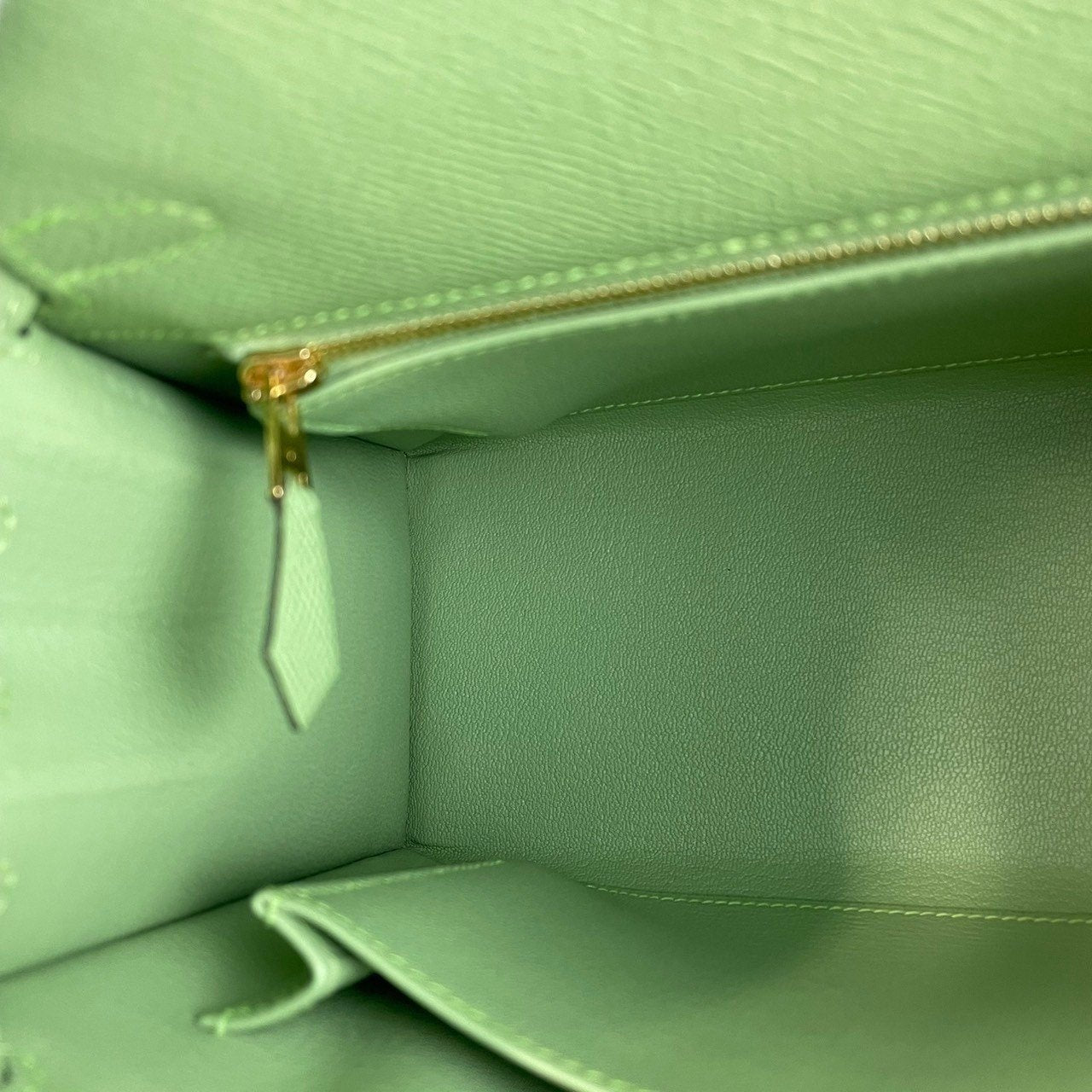 Kelly25 ケリー25 Vert criquet ヴェールクリケット Epsom エプソン GHW ゴールド金具 U刻
