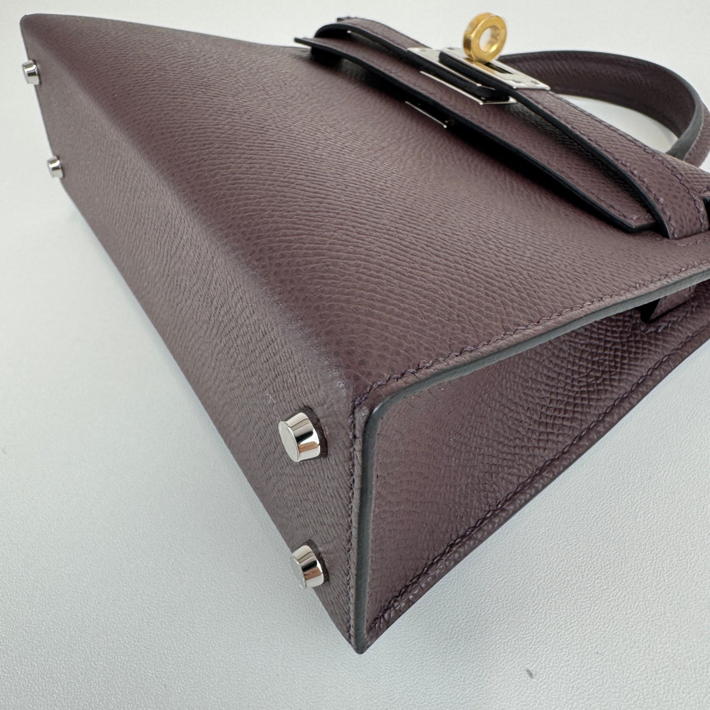 Hermès エルメス Mini kelly ミニケリー Stamp-W W刻印 Epsom エプソン Rouge sellier ルージュセリエ EHW エレクトラム金具
