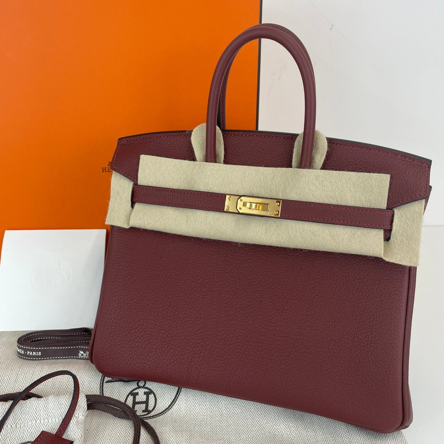 Birkin25 バーキン25 Rouge H ルージュアッシュ GHW ゴールド金具 Togo トゴ Stamp-W W刻印