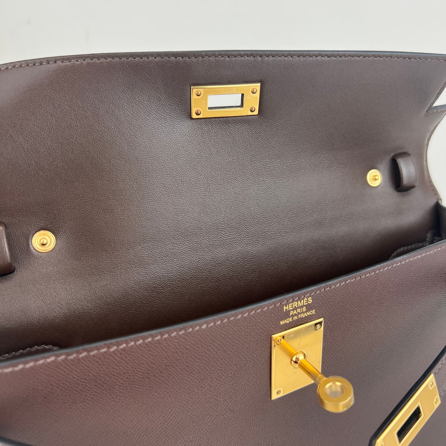 Hermès エルメス Kelly elan ケリーエラン Stamp-W W刻印 Madame マダム Havane ハバナ GHW ゴールド金具