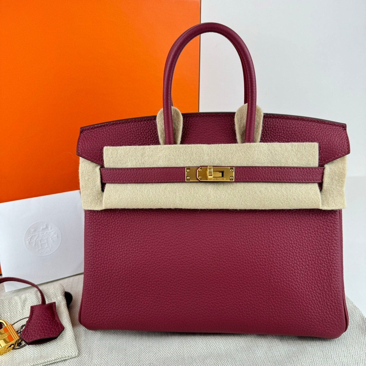 Birkin25 バーキン25 Ruby ルビー Togo トゴ GHW ゴールド金具 Stamp-B B刻印