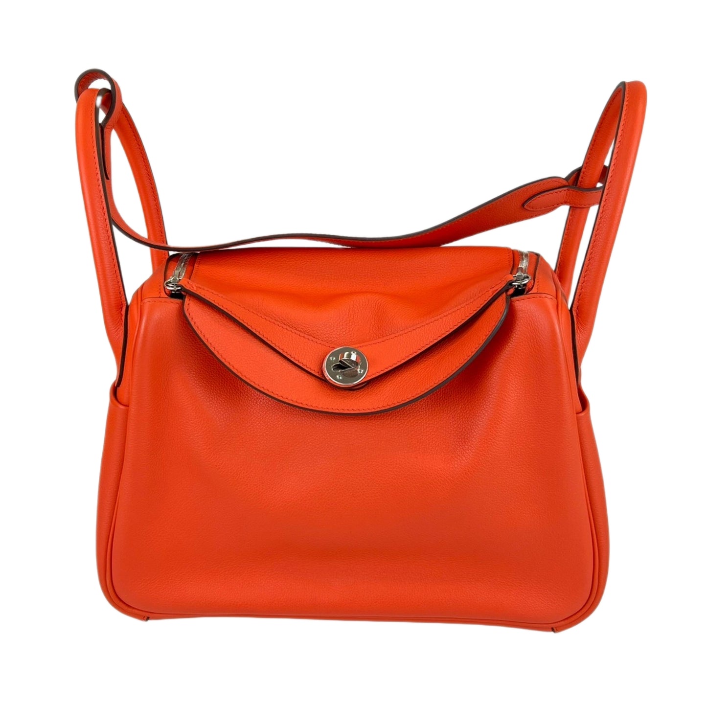 Lindy30 リンディ30 Orange Poppy オレンジポピー シルバー金具 X刻印 Evercolor エバーカラー 2WAY ハンドバック ショルダーバック