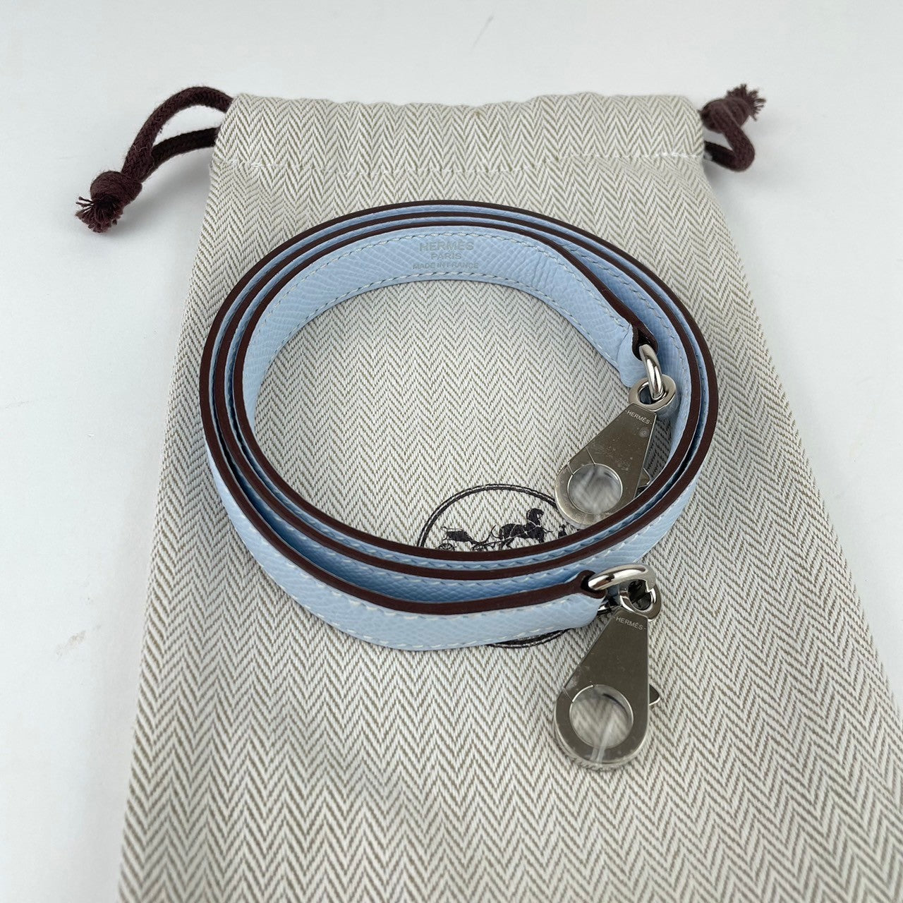 ケリー28 セリエ Kelly28 Sellier Y刻 ブルーブリュム Bleu Brume シルバー金具 PHW エプソン Epsom