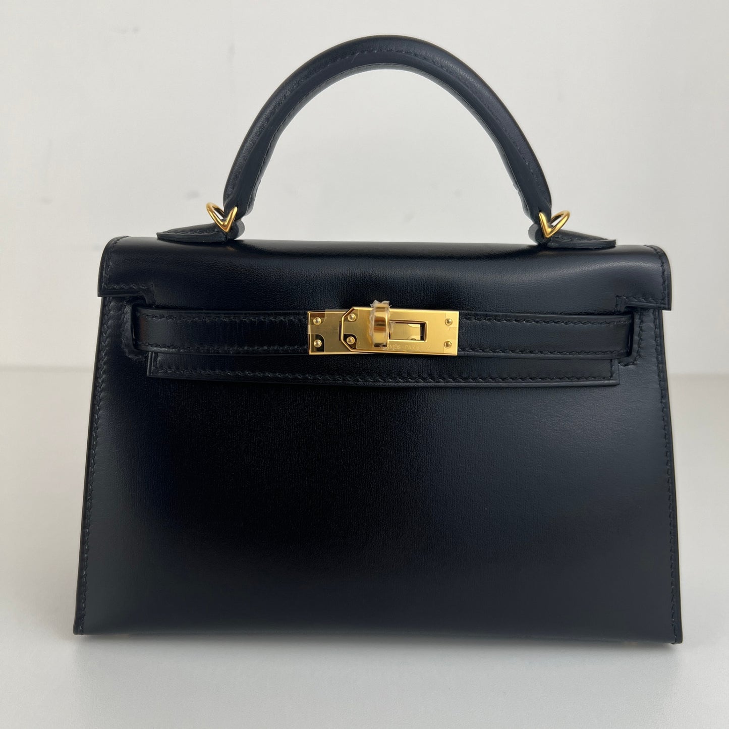 Hermès エルメス Mini kelly ミニケリー Stamp-K K刻印 Box ボックス Black ブラック GHW ゴールド金具