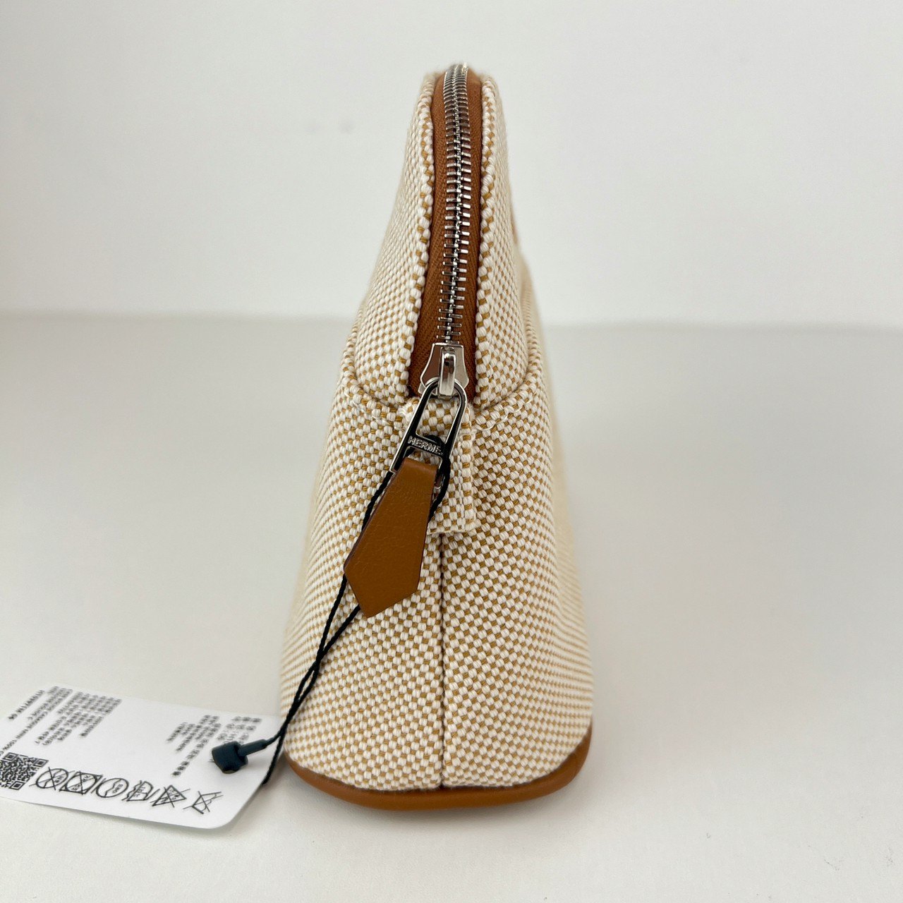 Hermès エルメス Trousse Bolide casaque mini ボリードポーチ カザック ミニ 綿100% Miel ミール