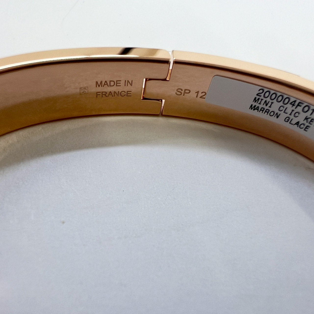 Mini clic kelly PM エナメルブレスレット ミニ・クリック・ケリー Marron grace マロングラッセ Rose gold plated ローズゴールドプレーテッド