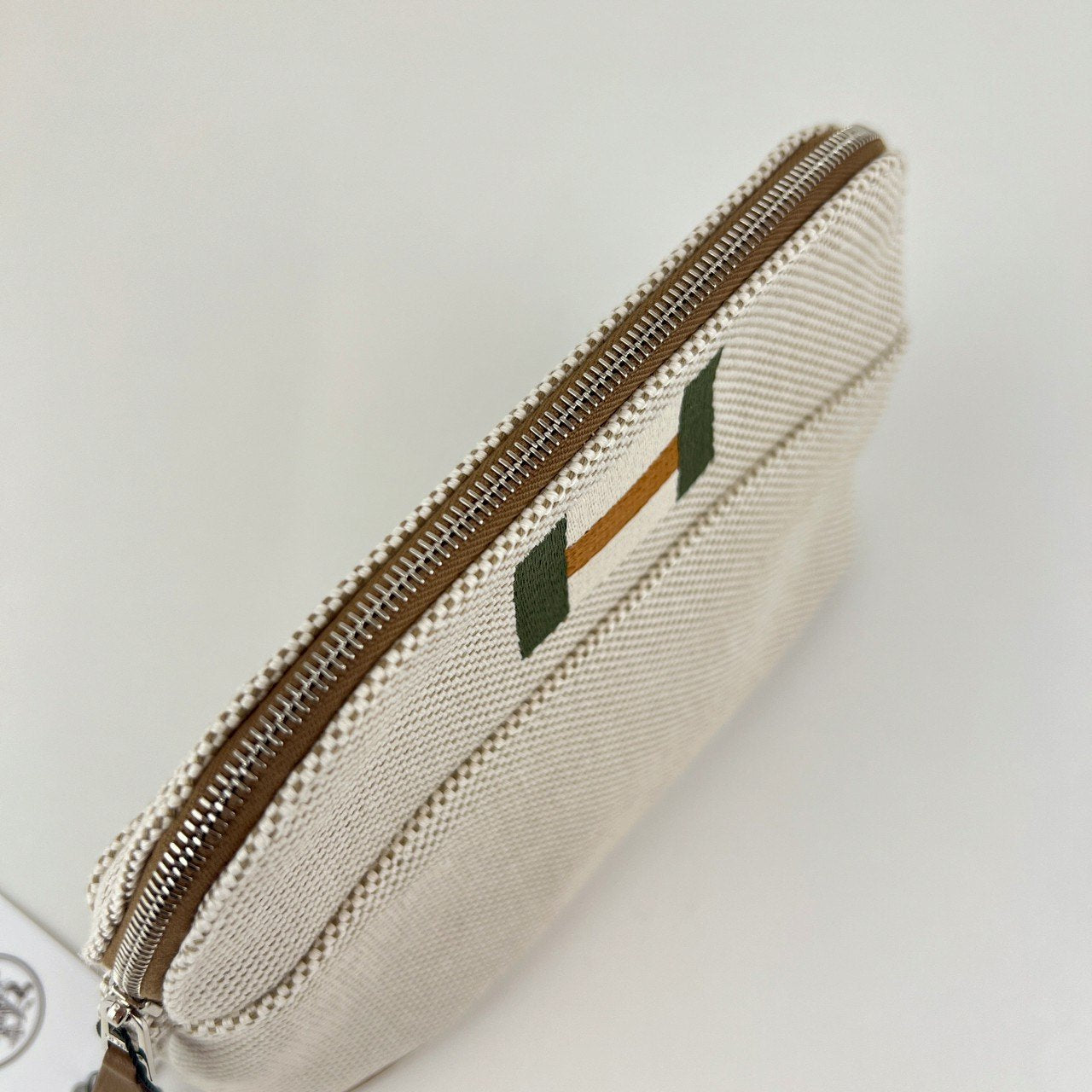 Hermès エルメス Trousse Bolide casaque mini ボリードポーチ カザック ミニ 綿100% Grege グレージュ