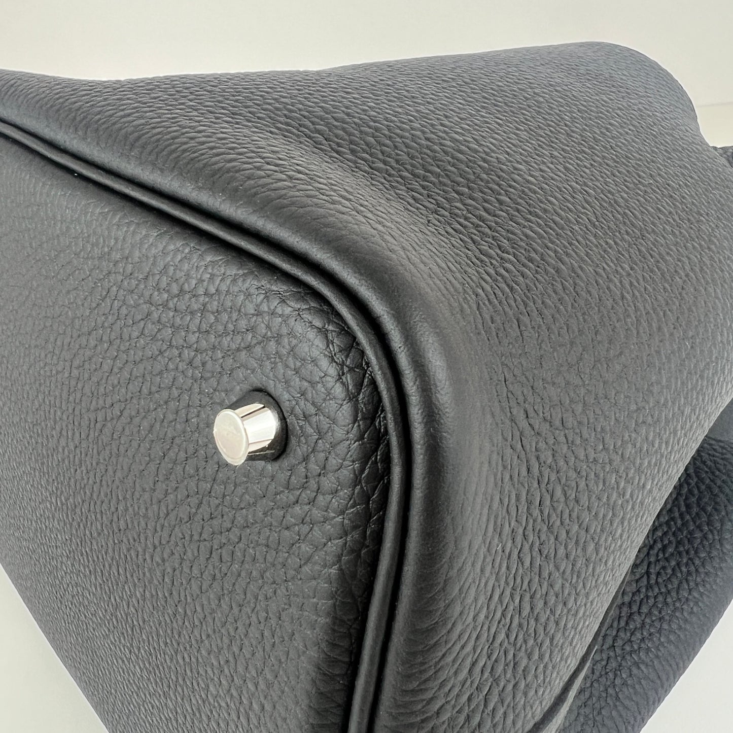 Picotin lock MM ピコタンロックMM Black ブラック Clemence クレマンス PHW シルバー金具 Stamp-K K刻印