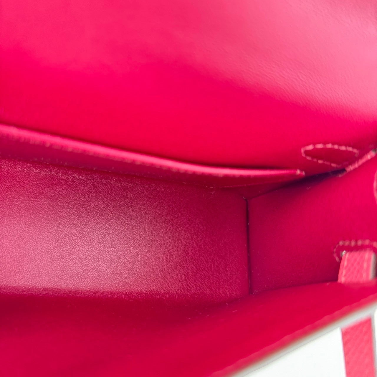 HERMES エルメス Mini kelly tricolor ミニケリー トリコロール Ruby/Rose azalee/Rouge H ルビー/ローズアザレ/ルージュアッシュ PHW シルバー金具 Epsom エプソン Stamp-B B刻印