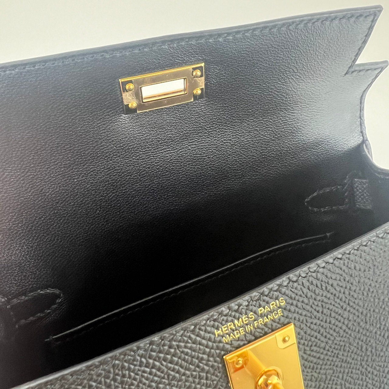 Mini kelly ミニケリー Black ブラック Epsom エプソン GHW ゴールド金具 Stamp-W W刻印