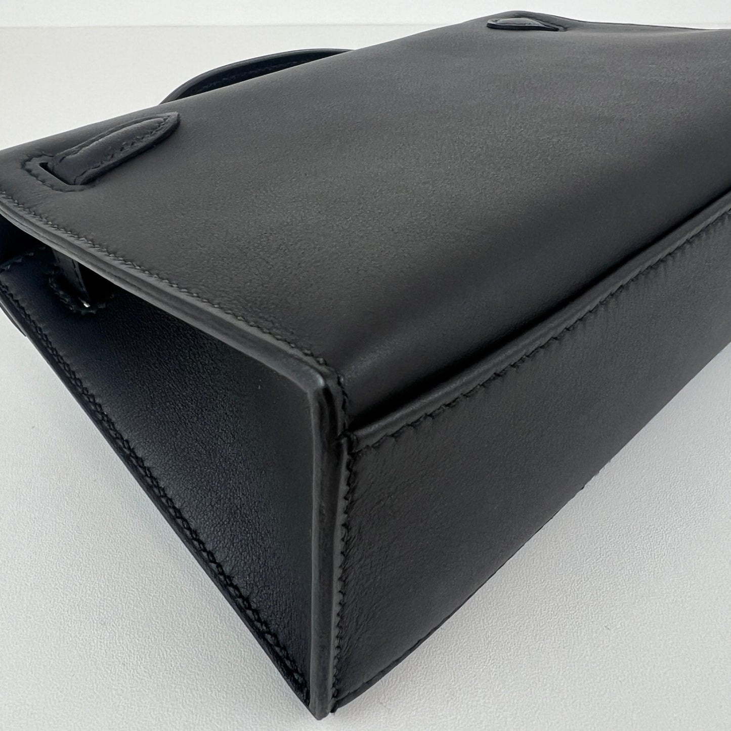Pochette kelly ポシェットケリー Black ブラック Swift スイフト PHW シルバー金具 Stamp-K K刻印