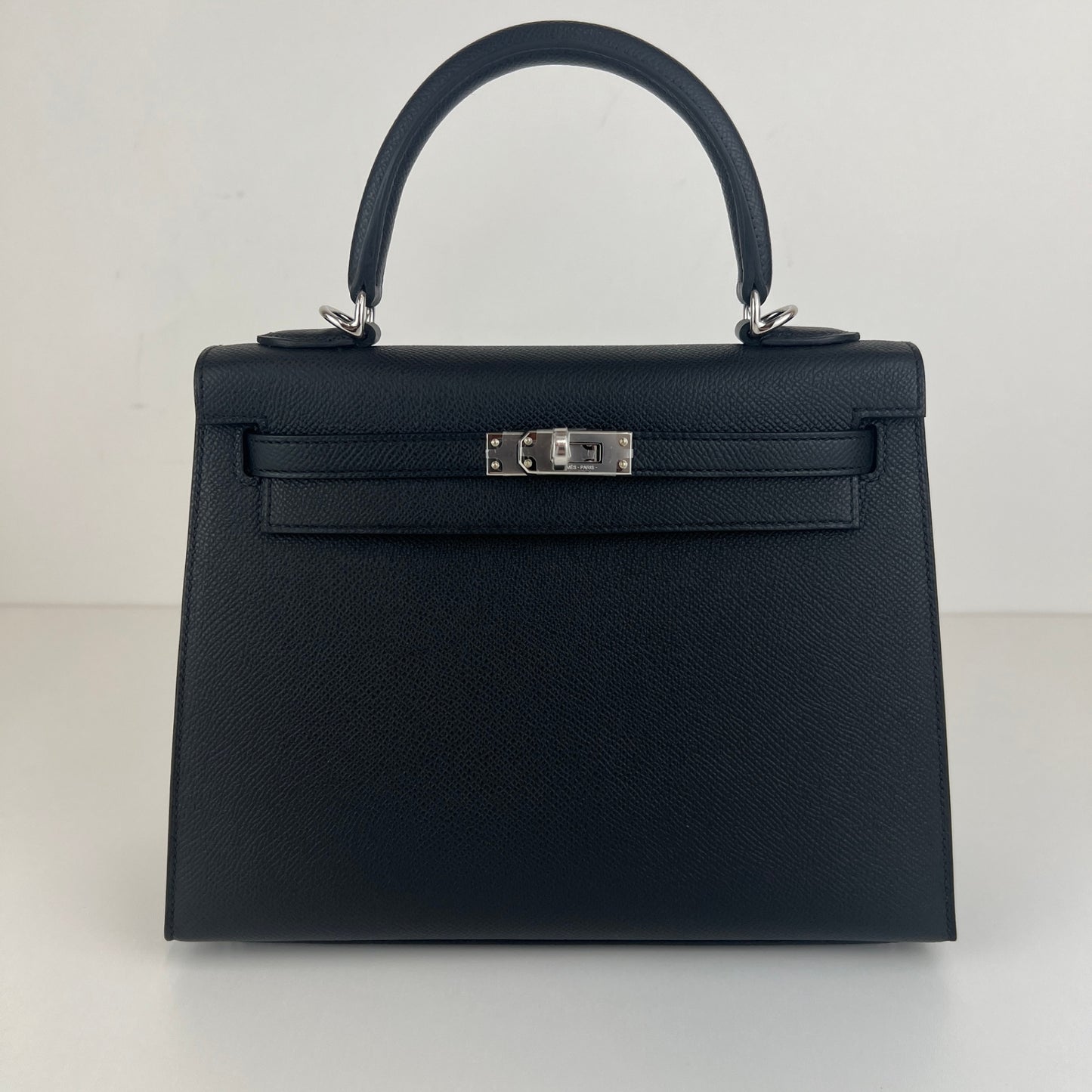 Hermès エルメス Kelly25 ケリー25 Stamp-K K刻印 Epsom エプソン Black ブラック PHW シルバー金具