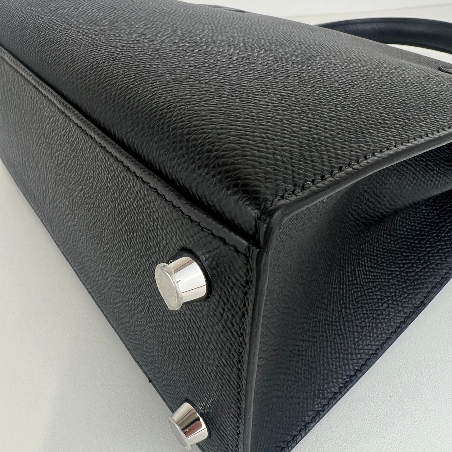 Hermès エルメス Kelly25 ケリー25 Stamp-K K刻印 Epsom エプソン Black ブラック PHW シルバー金具