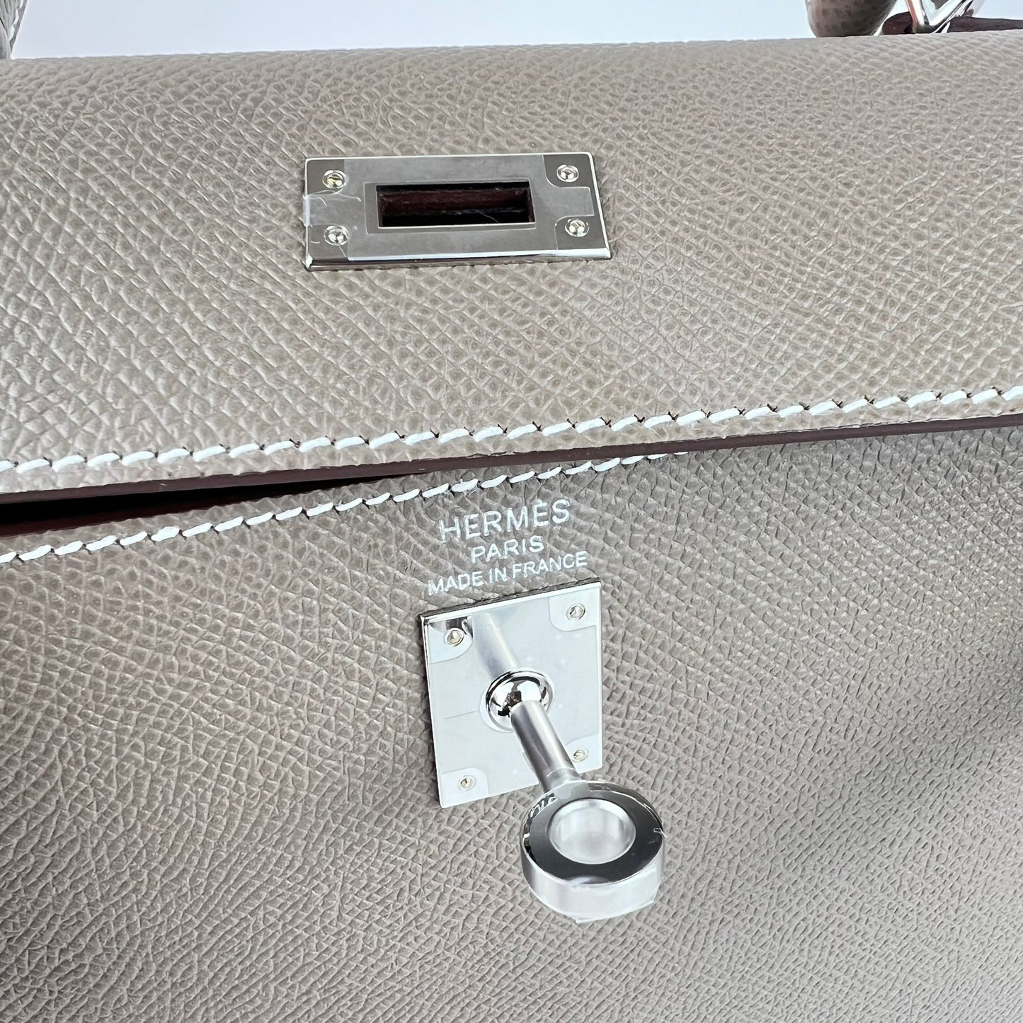 Kelly25 ケリー25 B刻 Etoupe エトープ Epsom エプソン PHW シルバー金具 2WAYバック ハンドバック ショルダーバック