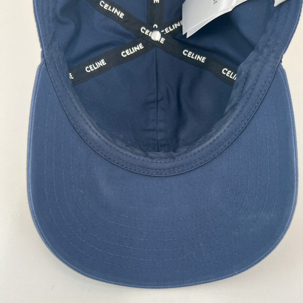 CELINE セリーヌ ベースボールキャップ 綿100% ネイビー