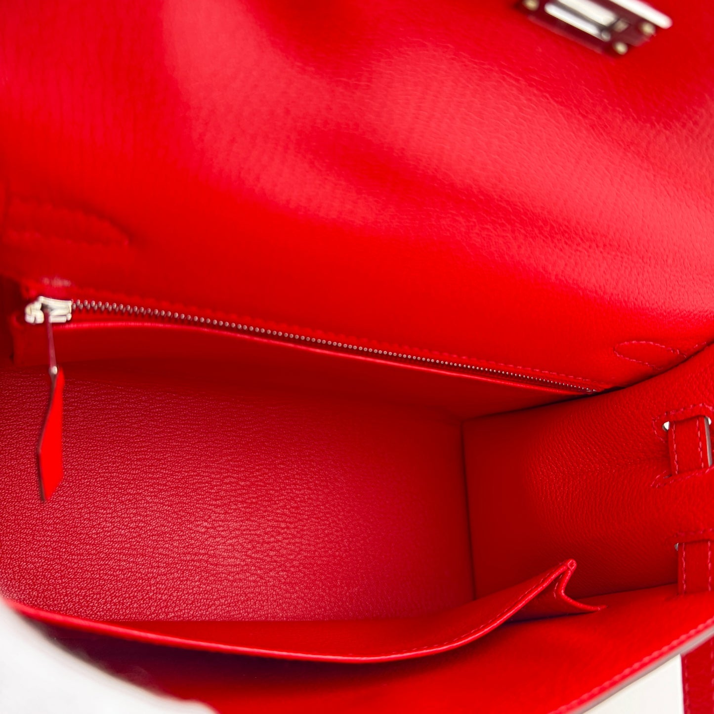 Kelly25 ケリー25 Rouge de coeur ルージュクー シルバー金具 Stamp-K K刻印 Chevre シェーブル