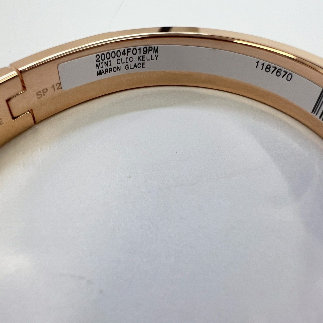 Mini clic kelly PM エナメルブレスレット ミニ・クリック・ケリー Marron grace マロングラッセ Rose gold plated ローズゴールドプレーテッド