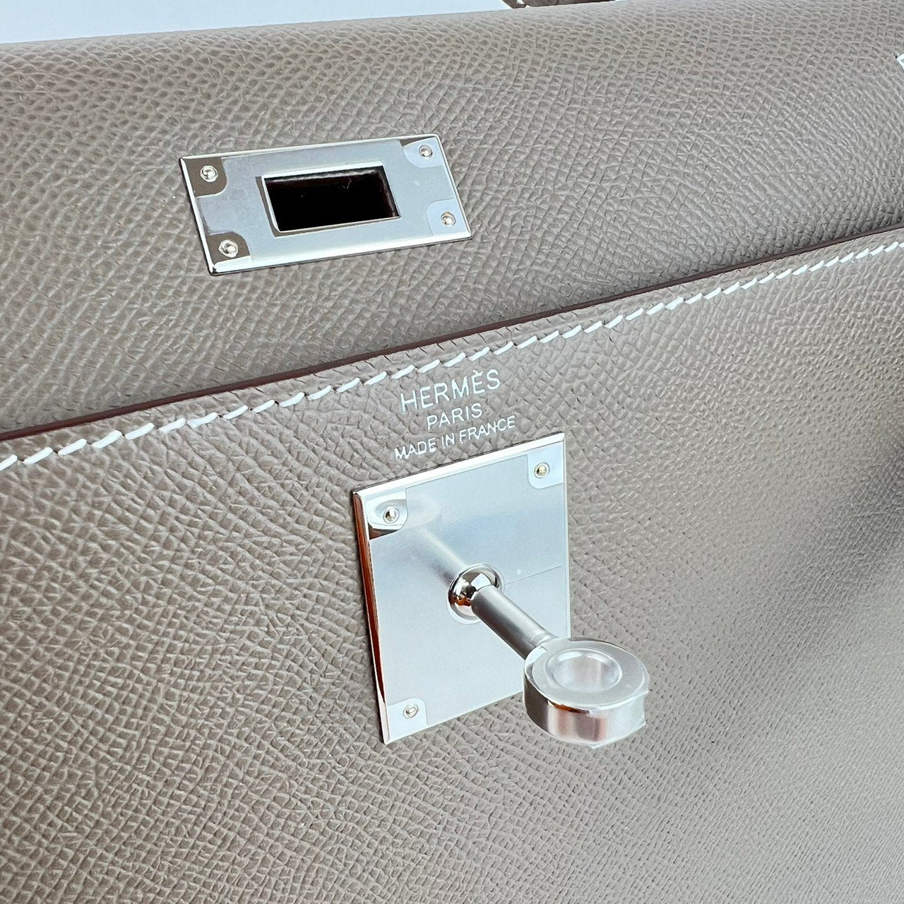 Kelly28 ケリー28 Etoupe エトープ Epsom エプソン PHW シルバー金具 Stamp-W W刻印