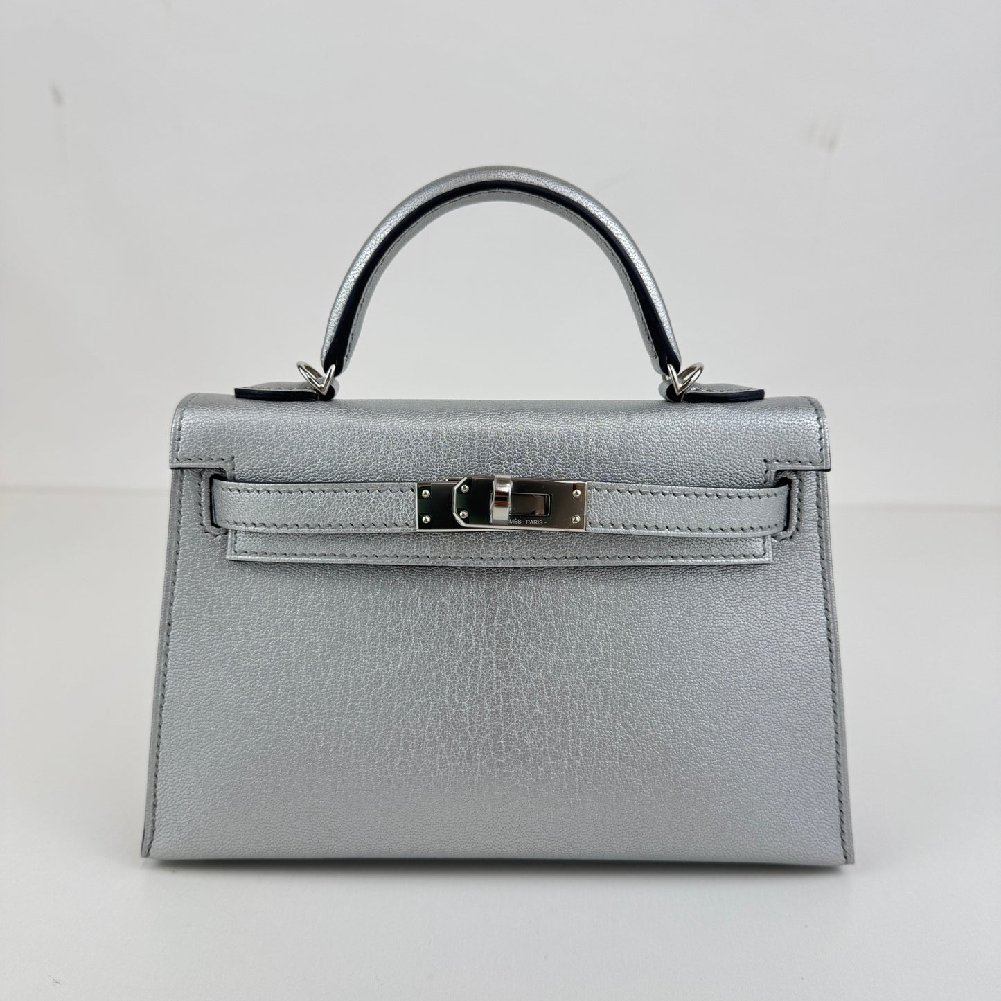 Mini kelly ミニケリー Argent アルジャン PHW シルバー金具 Stamp-K K刻印 Chevre シェーブル