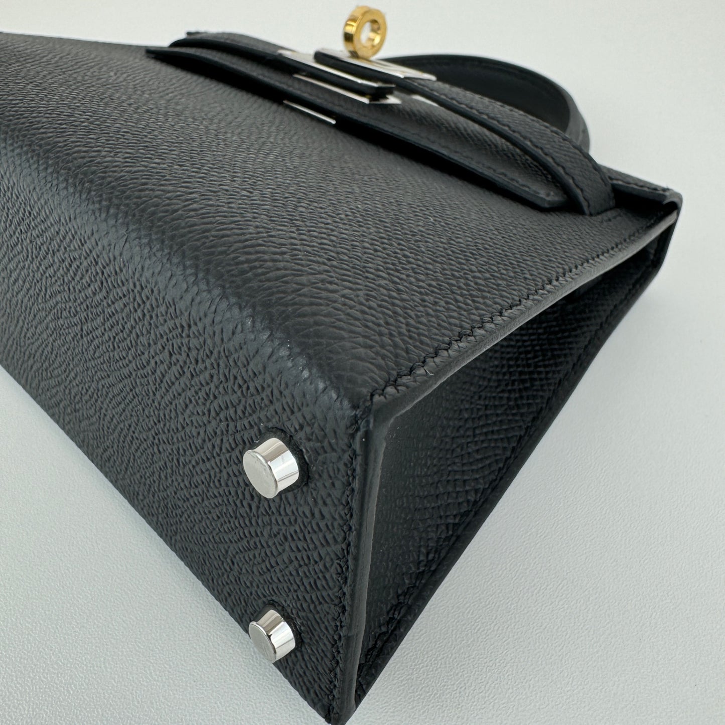 Mini kelly ミニケリー Black ブラック EHW エレクトラム金具 Stamp-K K刻 Epsom エプソン