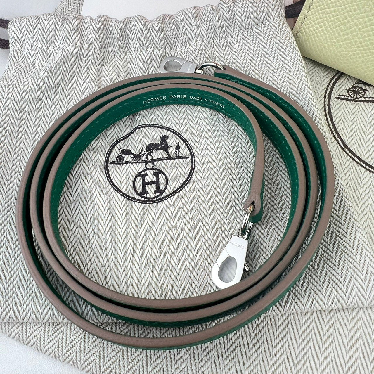 Mini kelly toricolor ミニケリートリコロール Jaune milton/Vert fizz/Vert vertigo ジョーヌミルトン/ヴェールフィズ/ヴェールヴェルティゴ PHW シルバー金具 Epsom エプソン Stamp-W W刻印